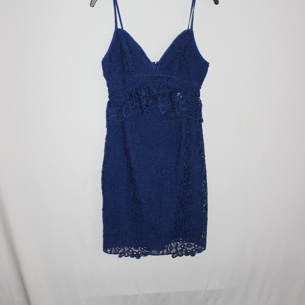 GUESS Cocktail Dress Lace Royal Blue